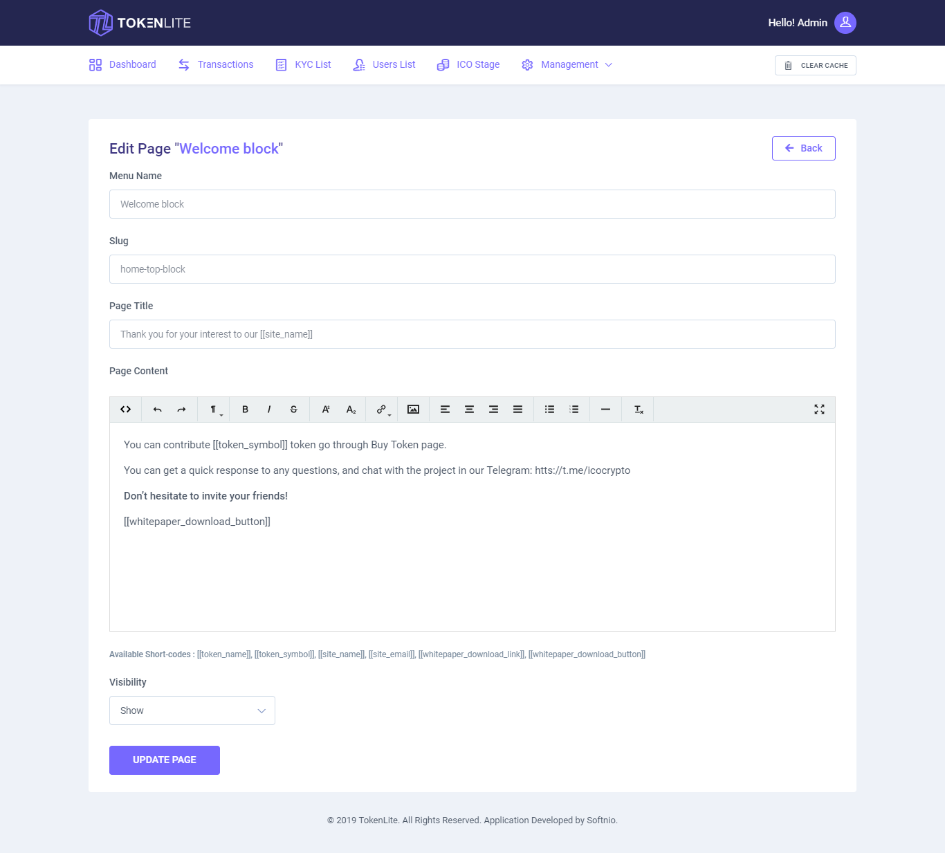 Edit Page