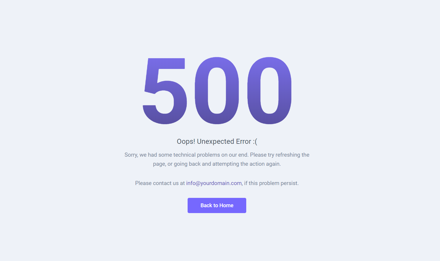 500 error