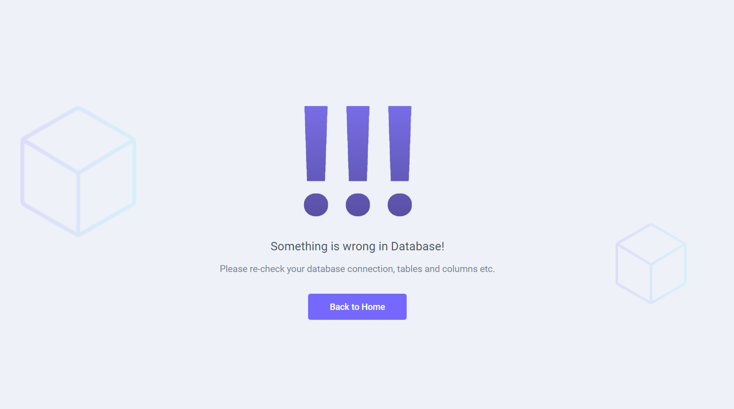 Connection error